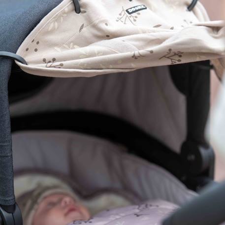 Pare-soleil universel poussette et siège auto uv upf50+ romantic leaves Beige 6 - vertbaudet enfant 