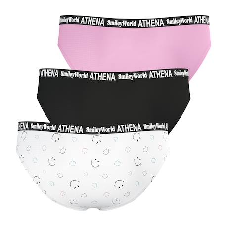 Lot de 3 culottes Smileyworld Bleu-print+Rose-print 6 - vertbaudet enfant 