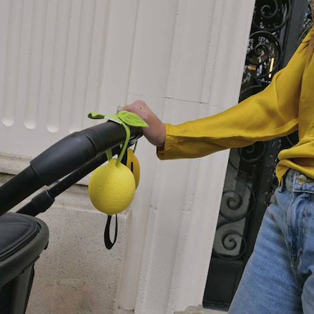 Etui à sucette en caoutchouc 100% naturel lou le citron Jaune 2 - vertbaudet enfant 