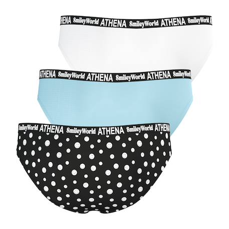 Lot de 3 culottes Smileyworld Bleu-print+Rose-print 2 - vertbaudet enfant 