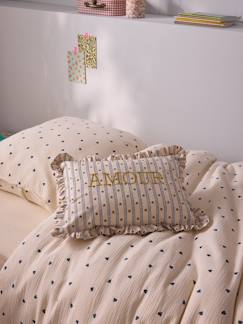 -Coussin brodé amour