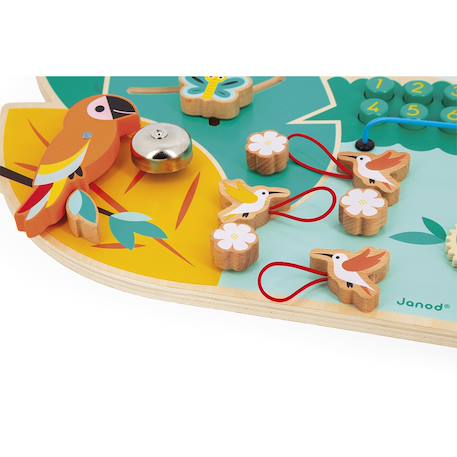 Panneau d'activités en bois fsc, busy board Vert 6 - vertbaudet enfant 