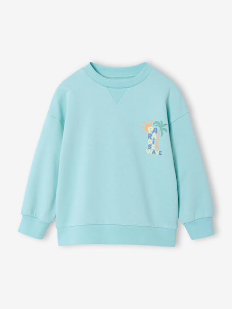 Sweat col rond manches longues jaune pâle+mangue+vert d'eau 16 - vertbaudet enfant 