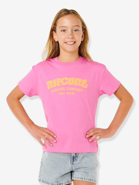 Tee shirt manches courtes fille rose 1 - vertbaudet enfant 
