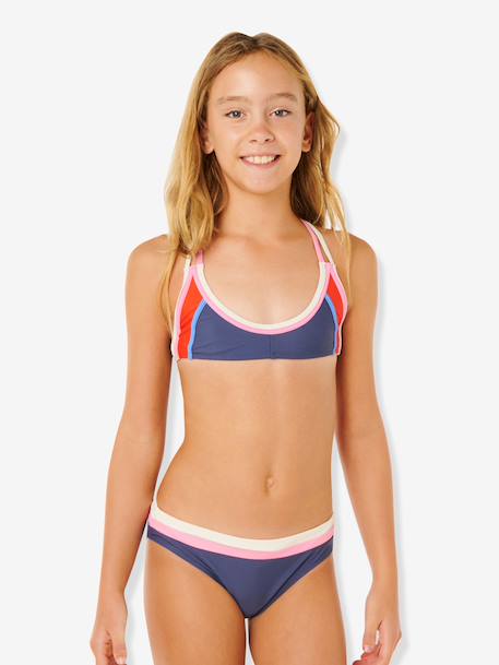 Maillot de bain 2 pièces Surf Revival fille marine 1 - vertbaudet enfant 