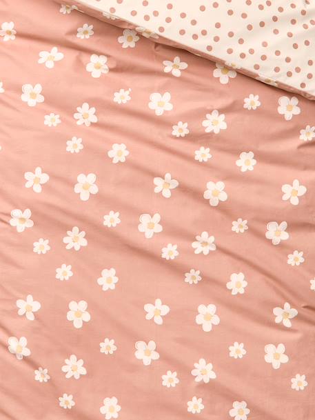 Parure housse de couette et taie d'oreiller rose imprimé 9 - vertbaudet enfant 