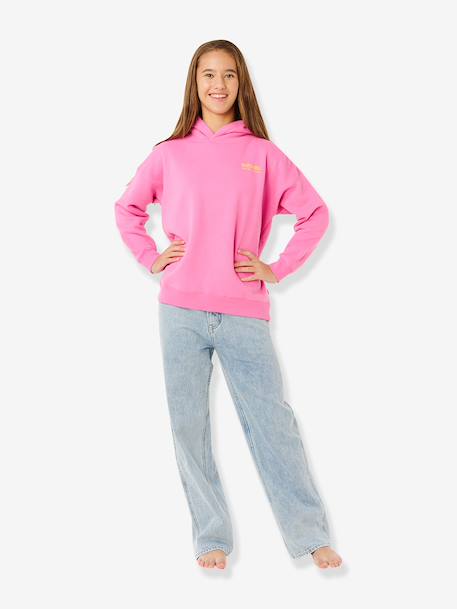Sweat à capuche fille rose 2 - vertbaudet enfant 