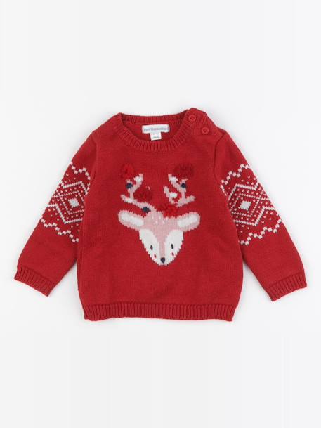 Pull - 6 mois Rouge 1 - vertbaudet enfant 