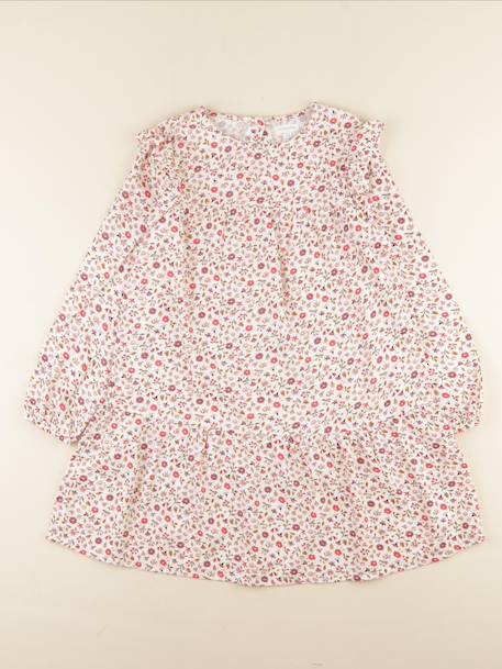 Robe - 10 ans Beige, rose 1 - vertbaudet enfant 