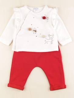 Seconde main-Fille-Ensemble doublé - 9 mois