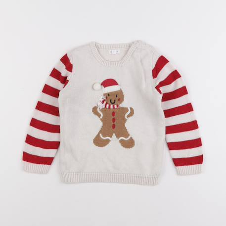 Pull - 36 mois Beige, rouge 1 - vertbaudet enfant 