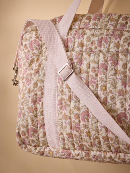 Sac à langer en gaze de coton Beige clair imprimé+Imprimé bali corail 7 - vertbaudet enfant 