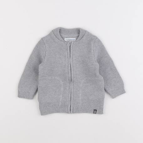 Gilet - 6 mois Gris 1 - vertbaudet enfant 