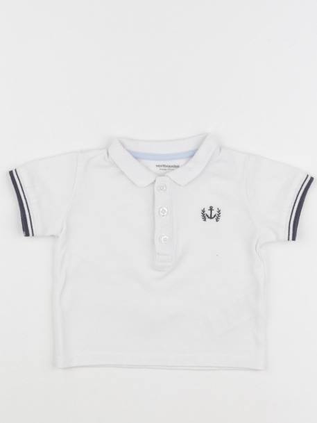 Polo - 9 mois Blanc 1 - vertbaudet enfant 