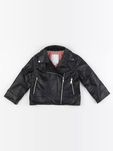 Veste simili cuir - 3 ans Noir 1 - vertbaudet enfant 