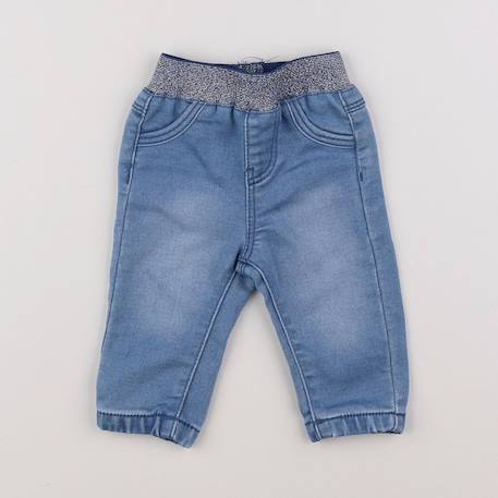 Jegging - 3 mois Bleu, argent 1 - vertbaudet enfant 