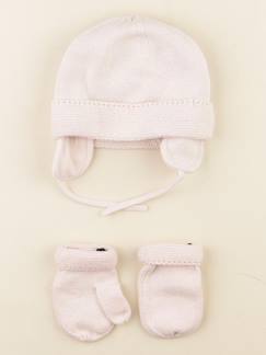 Seconde main-Fille-Ensemble bonnet/moufles - 24/36 mois