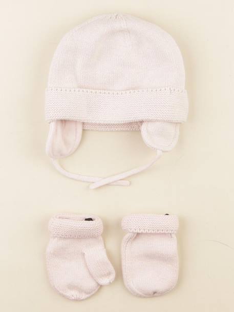 Ensemble bonnet/moufles - 24/36 mois Rose 1 - vertbaudet enfant 