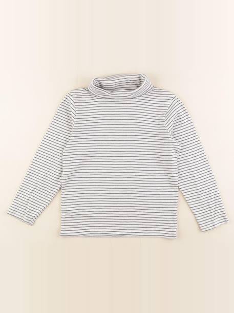 Sous-pull - 8 ans Blanc, bleu 1 - vertbaudet enfant 
