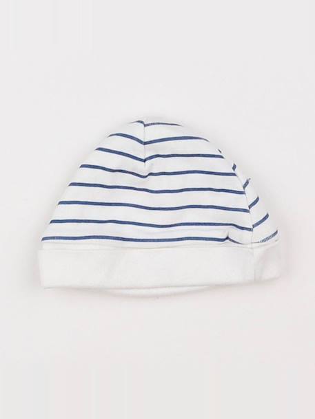 Bonnet - 12 mois Blanc, bleu 1 - vertbaudet enfant 