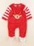 Pyjama velours - 1 mois Blanc, rouge 1 - vertbaudet enfant 