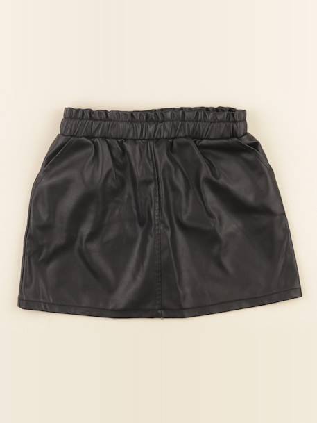 Jupe simili cuir - 8 ans Noir 1 - vertbaudet enfant 
