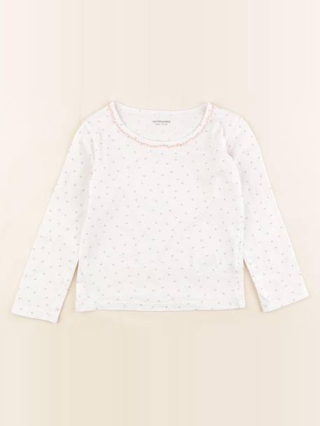 Maillot de corps - 3 ans Blanc, rose 1 - vertbaudet enfant 