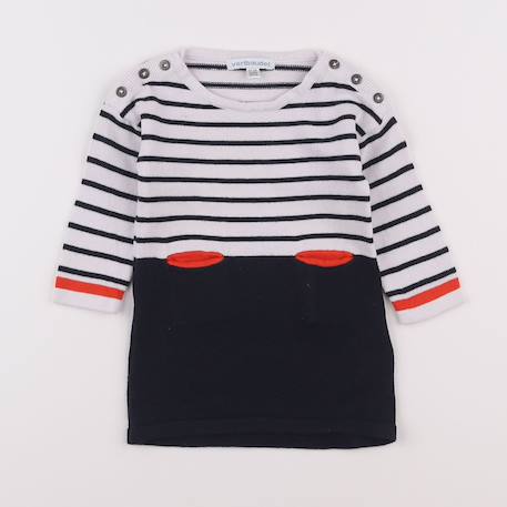 Robe - 6 mois Blanc, bleu 1 - vertbaudet enfant 