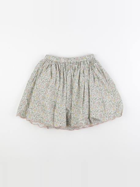 Jupe coton - 8 ans Beige 1 - vertbaudet enfant 