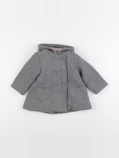 Manteau - 12 mois Gris 1 - vertbaudet enfant 