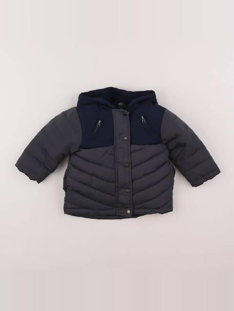 Parka - 12 mois Bleu, gris 1 - vertbaudet enfant 