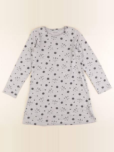 Chemise de nuit coton - 10 ans Gris 1 - vertbaudet enfant 