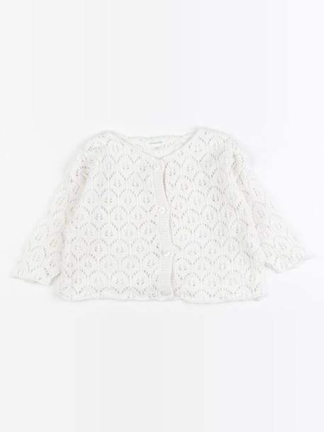 Gilet velours - 6 mois Blanc 1 - vertbaudet enfant 
