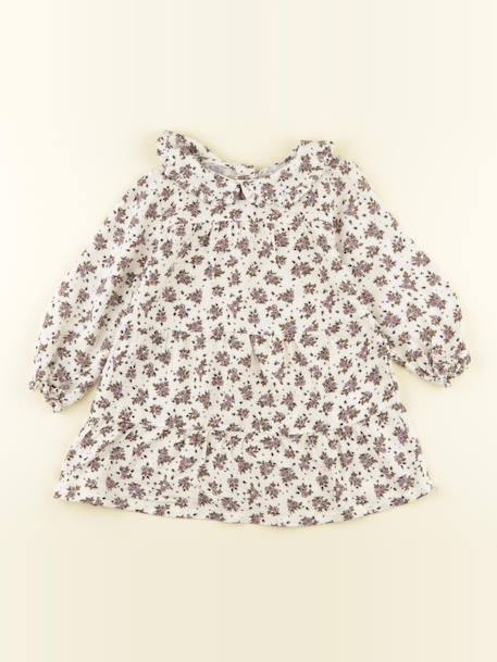 Robe - 12 mois Beige, violet 1 - vertbaudet enfant 