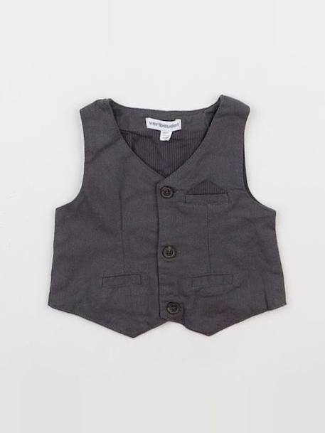 Gilet - 3 mois Gris 1 - vertbaudet enfant 