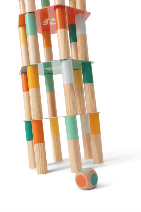 Tour géante en bois fsc - jeu apprentissage MULTICOLORE 5 - vertbaudet enfant 