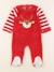 Pyjama velours - 6 mois Blanc, rouge 1 - vertbaudet enfant 