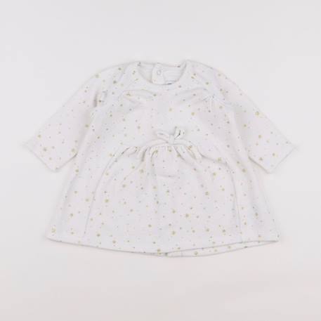 Robe - 6 mois Blanc, or 1 - vertbaudet enfant 