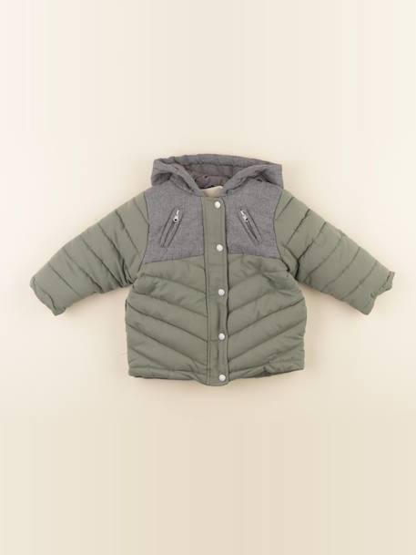 Doudoune doublure amovible - 18 mois Vert 1 - vertbaudet enfant 