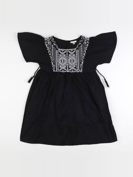 Robe - 10 ans Blanc, noir 1 - vertbaudet enfant 