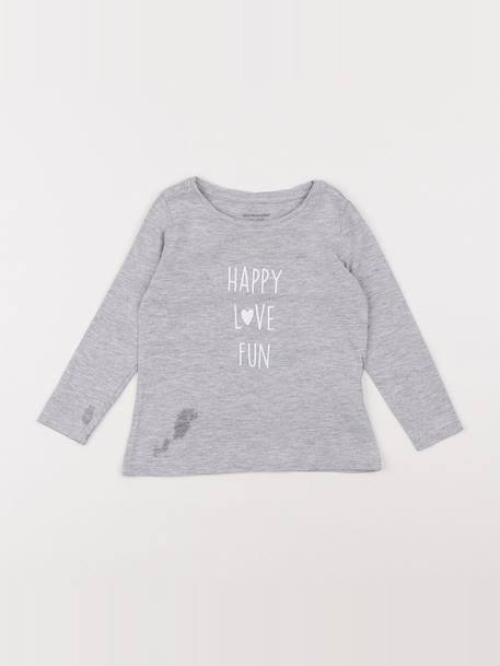 Tee-shirt - 2 ans Gris 1 - vertbaudet enfant 