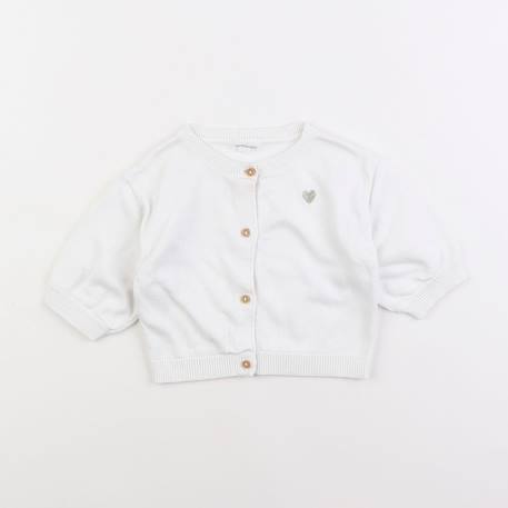 Gilet - 6 mois Blanc 1 - vertbaudet enfant 