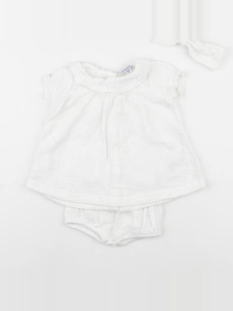 Robe - 3 mois Blanc 1 - vertbaudet enfant 