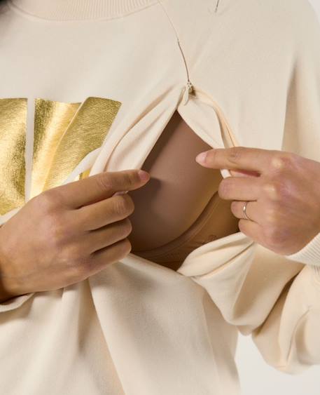 Sweat d'allaitement sunny Ecru 5 - vertbaudet enfant 