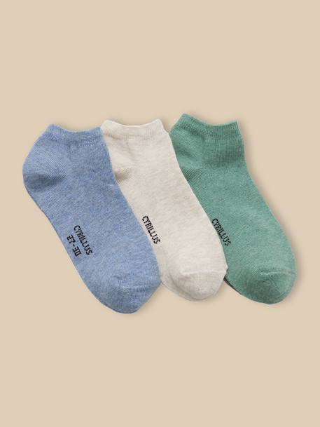 Socquettes unies par lot de 3 garçon Vert anglais+Vert clair multicolore 4 - vertbaudet enfant 