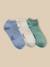 Socquettes unies par lot de 3 garçon Vert anglais+Vert clair multicolore 4 - vertbaudet enfant 