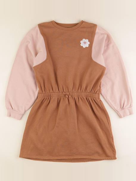 Robe - 12 ans Marron, rose 1 - vertbaudet enfant 