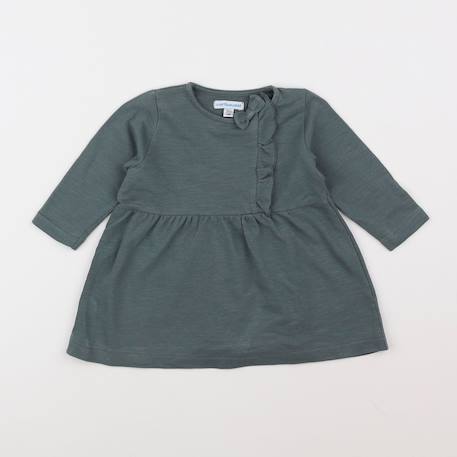 Robe velours - 12 mois Vert 1 - vertbaudet enfant 