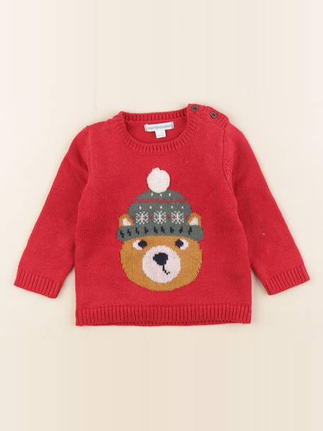 Pull - 9 mois Rouge 1 - vertbaudet enfant 
