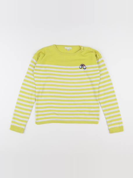 Pull - 10 ans Blanc, jaune 1 - vertbaudet enfant 